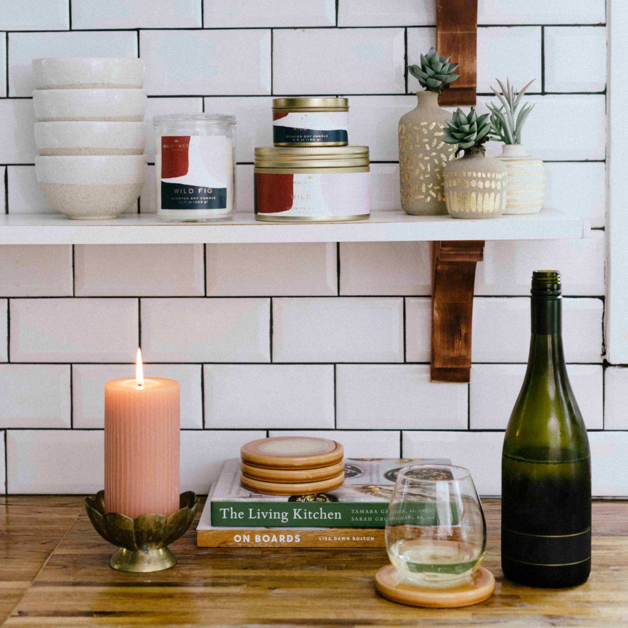 Hello Honey® Reactive Glaze Stoneware Coasters Set